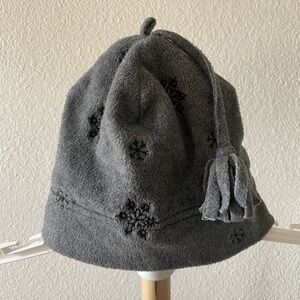 Outbrook Gray Fleece Snowflake Tassel Hat - Women